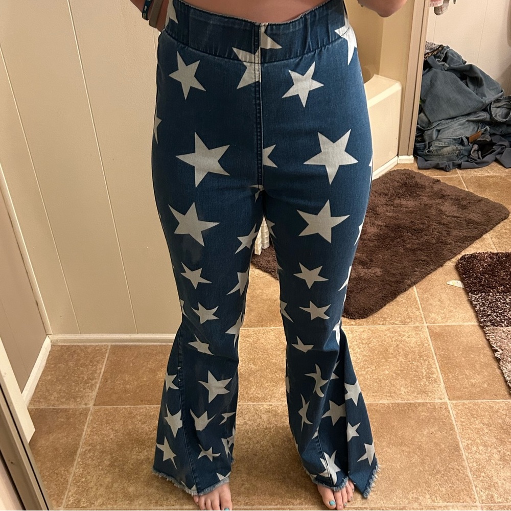 Lucky & Blessed high rise flare jeans
